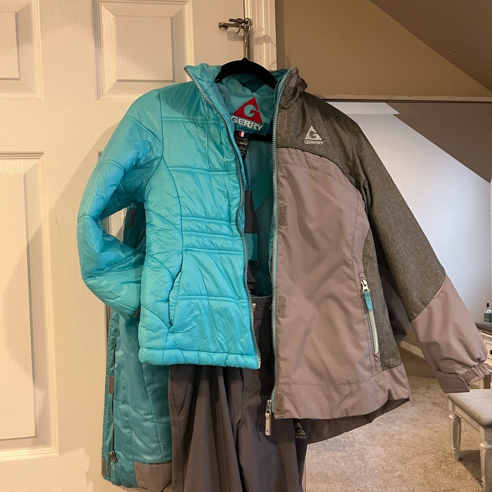 Gerry Weber Kids' Teal and Gray Puffer Jacket